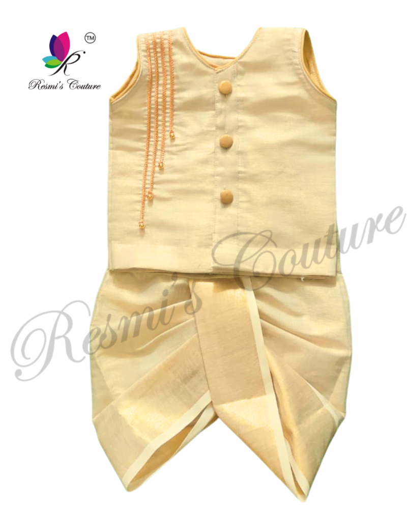 Shoulder Striped Kurta Dhoti