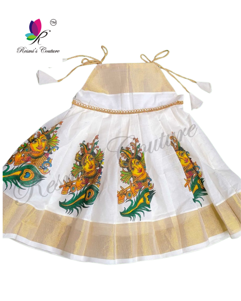 Noolukettu Krishna Printed Cotton Frock