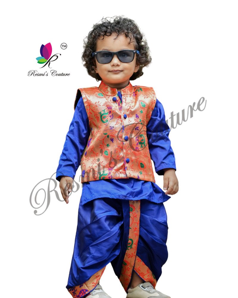 3 Piece Paithani RoyalBlue set